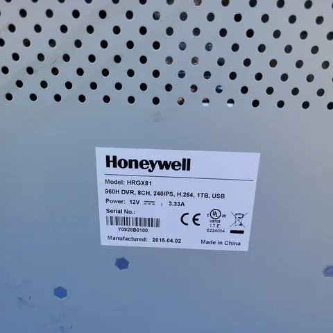 HRGX81 H.264 8CH 1TB HRGX Performance Series DVR by Honeywell Video Systems