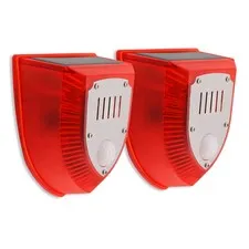 Waterproof Solar Strobe Light with PIR Motion Sensor Alarm Timed IR Alarm Light