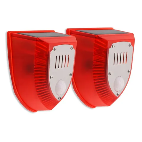 Waterproof Solar Strobe Light with PIR Motion Sensor Alarm Timed IR Alarm Light