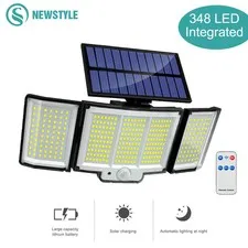 Solar Light Outdoor 328 348 LED Integrated Super Bright Motion Sensor Strong