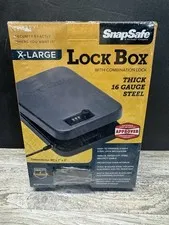 NEW SnapSafe XL Combination Lock Box 10"x7"x2" TSA Approved 16 Gauge Thick Steel