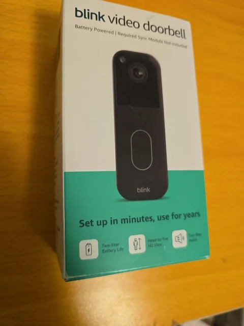 Blink Wireless Video Doorbell 2nd Gen Black HD Battery Powered - NEW - FREE SHIP