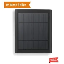 1 Pack 4W Solar Charger for Ring Spotlight & Stick Up Outdoor Cam, Black, Hig...