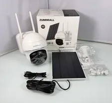 Zumimall GX2K Pan Tilt Wireless Solar Panel WiFi Outdoor Security Camera - White