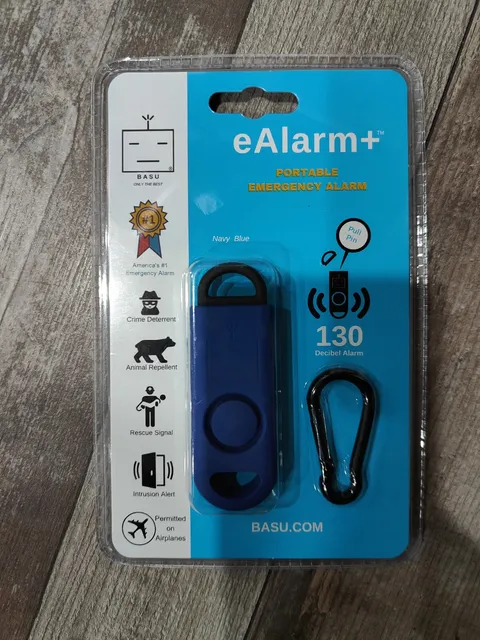BASU eALARM+ Plus 130db Emergency Alarm for Personal Safety - Blue - BRAND NEW
