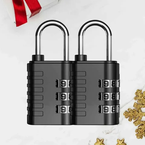 2 Pcs Tool Box Hasp Luggage Combination Lock Briefcase Replacement Lock