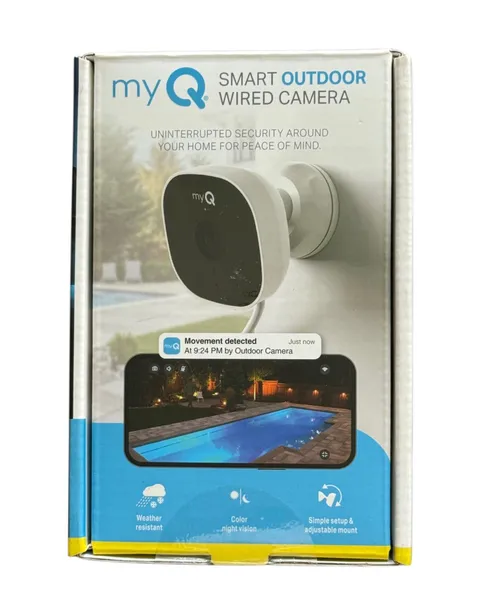 myQ Smart Outdoor Wired Camera 1080p Weatherproof Wi-Fi  2-Way ~ NEW (Sealed)