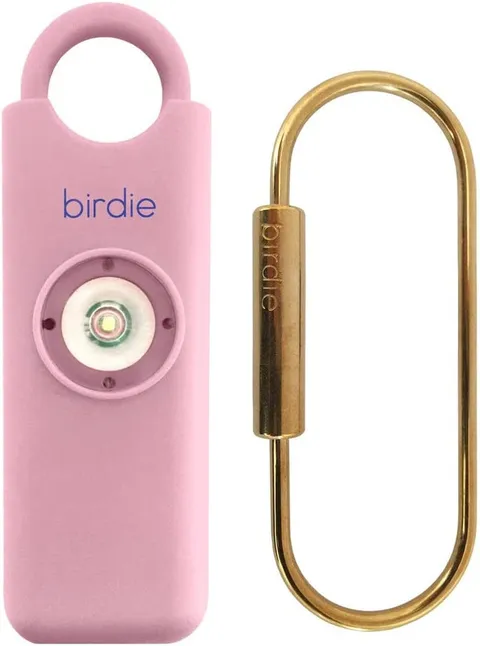 She's Birdie Personal Safety Alarm Keychain Women Loud Siren Strobe Blossom