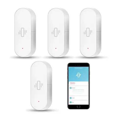 WiFi Vibration Sensor: Smart Door Window Sensor with App Alerts, Wireless Gla...