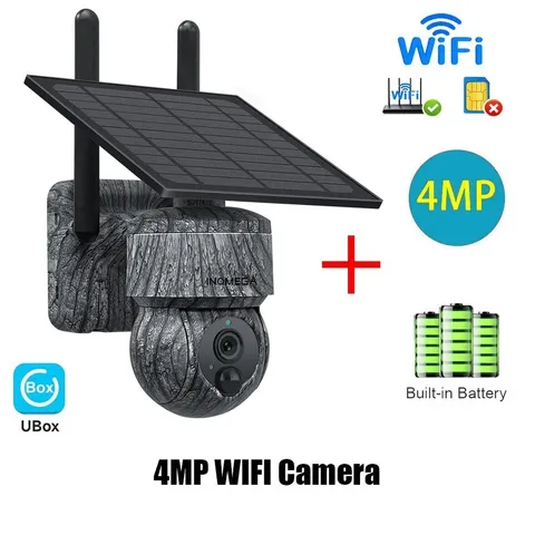 Solar Security Camera WIFI Wireless Outdoor Monitor Night Vision PIR Detector