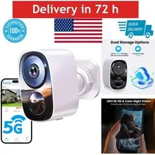 HITELLARCAM 2K Wireless Security Camera, Free Cloud Storage, AI Detection
