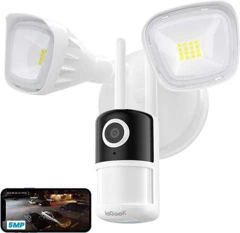 ieGeek Floodlight Camera 5G/2.4G WiFi Outdoor Home Security Light with Cameras