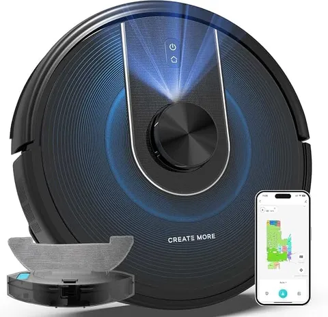 Bagotte Robot Vacuum and Mop Combo, 6000Pa Robotic Vacuums with Mapping,LiDAR...