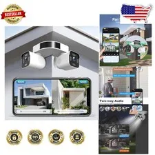 Wired 5MP Outdoor Security Camera, Dual Lens PTZ, Full Color Night Vision, Mo...