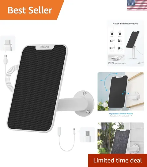 3W Solar Panel, Designed for Security Cameras Wireless Outdoor