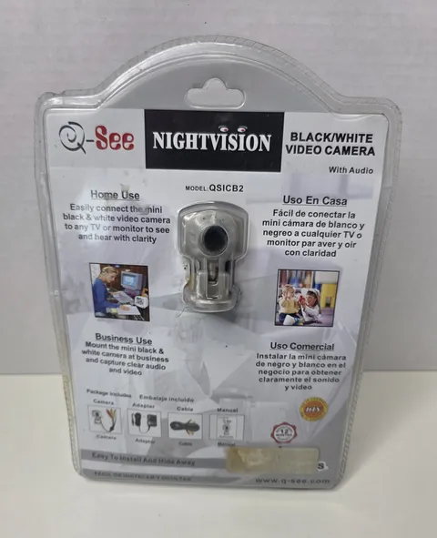 Q-See Nightvision Black/White Video Camera With Audio (QSICB2)