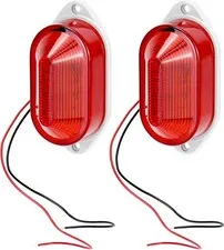 QWORK AC110V - 120V Industrial Strobe Siren Alarm Warning Light – Red - 