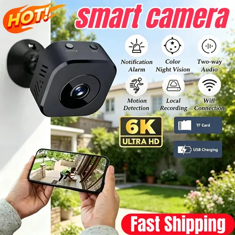 New Mini 6K WiFi Security Camera Full HD Surveillance Cam Two-way Audio Motion D