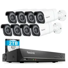 Reolink PoE Security Camera System 4K RLC-810A 8CH NVR 2TB HDD Smart Detection