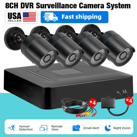 NEW 8CH 5MP Lite DVR 1080P Outdoor CCTV Security Camera System Kit Night Vision
