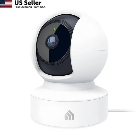 Kasa 2K+ Indoor Pan/Tilt Wired Security Camera - 1 Count (Pack of 1), White