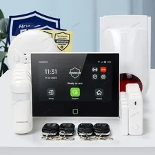 HOMSECUR Wireless WIFI 4G 2G LCD Home 7" Alarm System Touch Screen