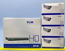 FLIR M32164 16CH 4TB MPX DVR w/ 4 FLIR C234BC 1080P IR Bullet Security Cameras