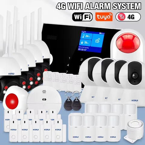 433mhz 4G/WIFI Home Alarm System Kits Support 3 Wired Defense Zones G34 Security