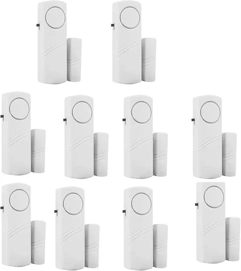 Magnetic Contact Alarm Window Door Open Sensor 10-Pack Home Pool Safety Loud