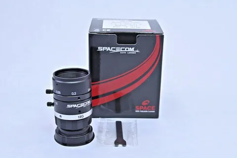 Spacecom JHF25M 25mm f/1.4 C-Mount Machine Vision CCTV Lens w/ Box & Tool
