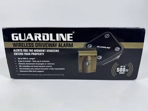 New Guardline Wireless Driveway Alarm 500 ft Kit + Extra Motion Sensor