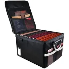 Fireproof Document Box with Lock - Water Resistant