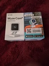 Wyze WYZEC3 Wired Indoor/Outdoor Surveillance Security Cameras. 2 Camera Bundle 