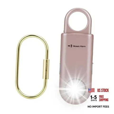 Rechargeable 135 dB Personal Alarm for Women 2-in-1 Flashlight Ultra-Bright
