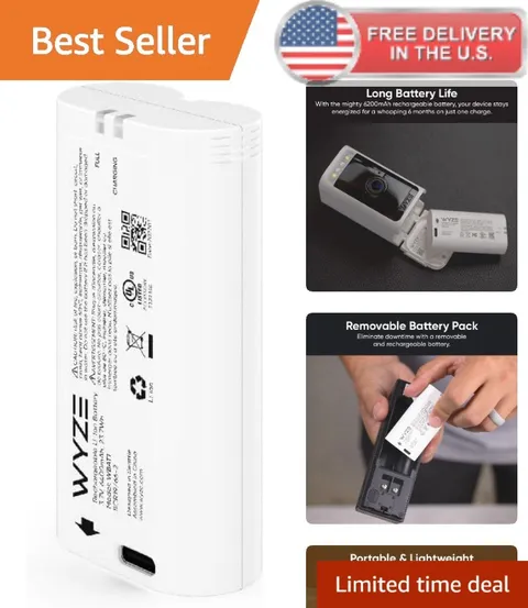 Lightweight 5oz Removable Battery Pack - Lithium Ion Powered - Compact Size