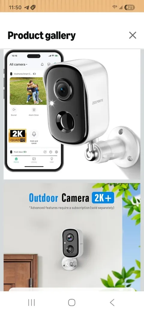 Security Cameras Wireless Outdoor, 2K Cameras for Home Security with Color Night