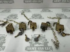 Qty 5 Master lock Commercial DG Military Padlocks With Chain Keyed Alike Ebay312