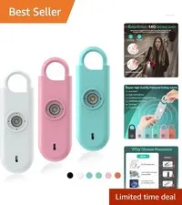 3 Pack 140dB Women’s Self-Defense Alarm with Strobe Light - Fashionable Safety