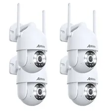 ANRAN 3MP Security Camera Wireless Outdoor WIFI 360° PTZ Home Color Night Vision