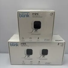NEW Blink Mini 3-Pack Indoor 1080p HD Security Cameras with Wi-Fi White SEALED