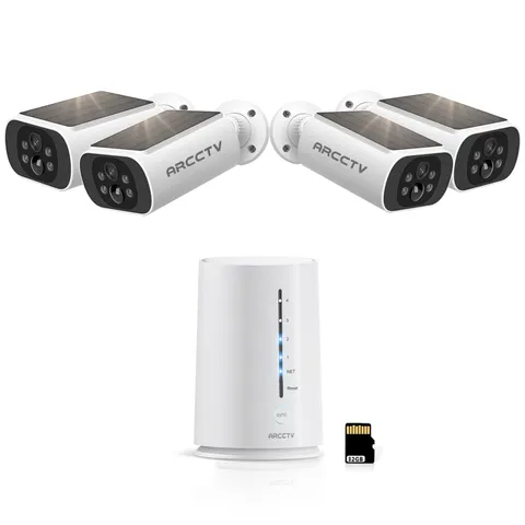 ARCCTV 4MP 5G WiFi Solar Security Camera System Outdoor Wireless 2K Night Vision