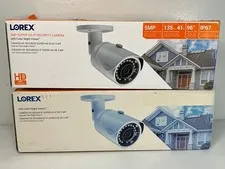 Lot of 2 Lorex E581CB 5MP Wired Super HD IP Security Camera w/Color Night Vision