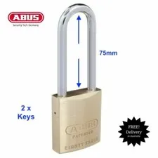 ABUS Padlocks 83/45 Padlock With 75mm Extended Shackle -Free Post 8345NKD