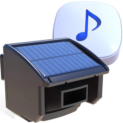 Htzsafe Solar Driveway Alarm System-1/4 Mile Long 1 Receiver+1 Sensor