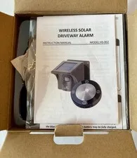 Solar 1/2 Mile Long Range Solar Wireless Driveway Alarm - Black