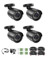 4 x 2MP 1080p Home Outdoor Indoor, 1920TVL HD CCTV Bullet , 100ft Night Visio...