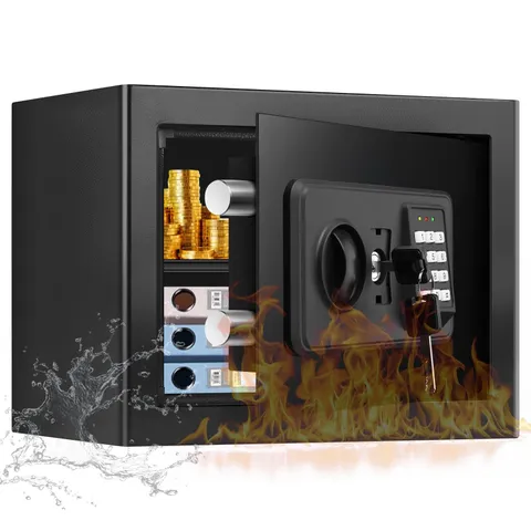 1.3 Cuft Small Home Safes Water and Fireproof, Fire proof Safes for Home Use,...