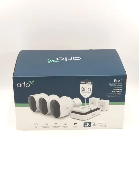 Arlo Pro 4 Spotlight Wire-Free Camera Security System VMC4350P - 3-Pack
