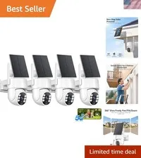 2K Security Camera System, 5GHz&2.4GHz WiFi Solar Wireless Cameras for Home S...