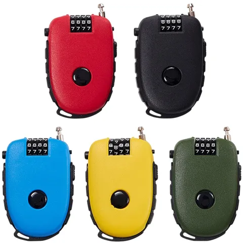 Luggage Wire Cable Lock Retractable Lock for School Gym Locker 4-Digit Combinati